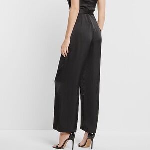 EXPRESS SATIN BLACK TROUSERS